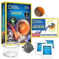 National Geographic Glow-in-the-Dark Meteor STEM Kit, Create 2 Glowing Bouncy Balls, Ages 8 and up
