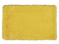 Tapis Fausse fourrure jaune – 30 pouces x 45 pouces, tapis en fourrure doux et élégant pour les espaces de vie
