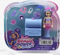 Barbie Mermaid Power Poupée Chelsea Sirène, 2 animaux et acc.