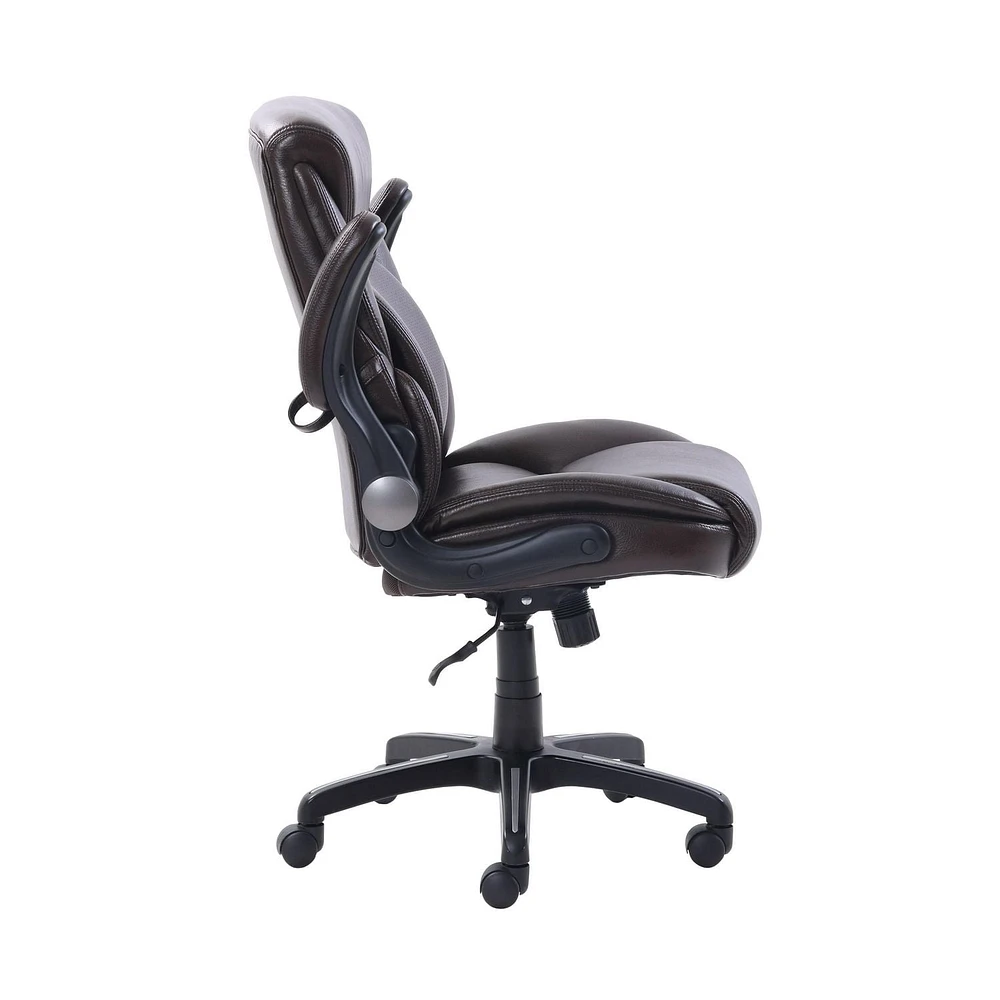 Serta – Fauteuil de direction en cuir reconstitué avec soutien lombaire à AIR