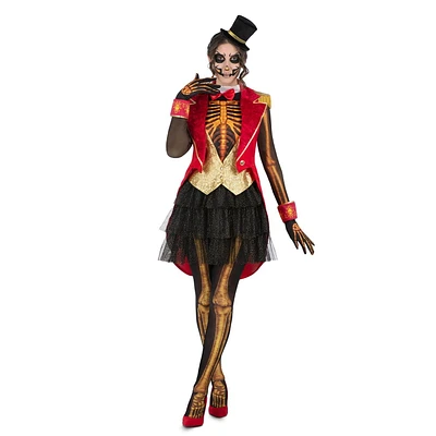 Costume de maîtresse de bague de cirque sombre pour adulte