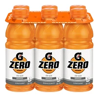 Gatorade Zéro Orange Boisson Électrolytique 6 x 591 mL, Bouteilles 6x591mL