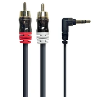 SCOSCHE AFRCA6 Auxconnect 3.5mm to Stereo RCA Audio Cable 6-foot in Black