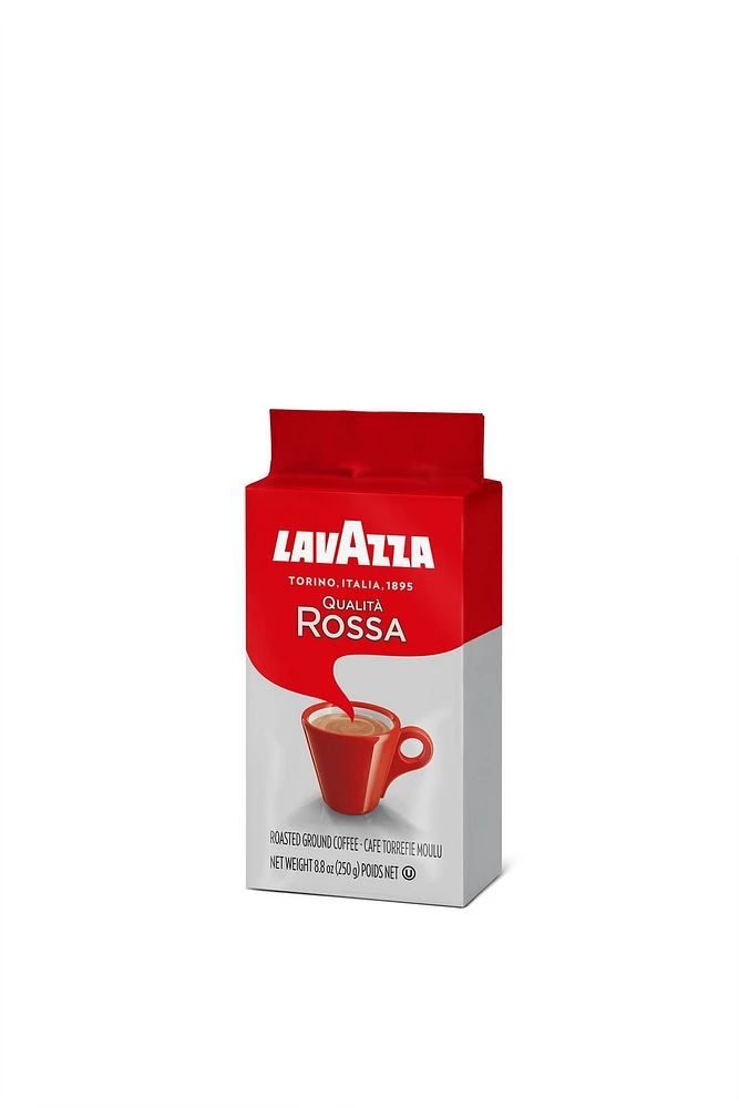 Lavazza - Qualita Rossa Espresso Brick - Medium Roast, Ground Coffee - 250g