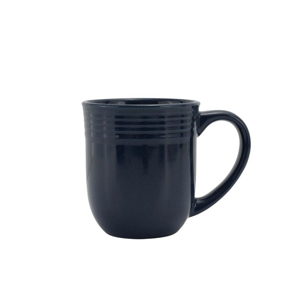 Mainstairs Chiara 16,5 OZ tasse ronde bleu marine Glace couleur avec grès