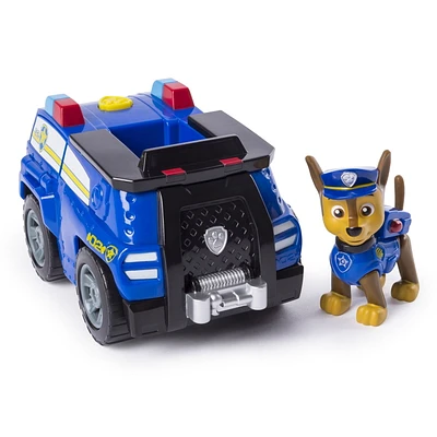 PAW Patrol – Voiture De Police Transformable De Chase Avec mégaphone déployable, à Partir De 3 Ans