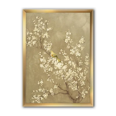 Designart Fleur de cerisier blanc III Art mural encadré