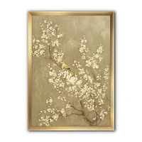 Designart Fleur de cerisier blanc III Art mural encadré