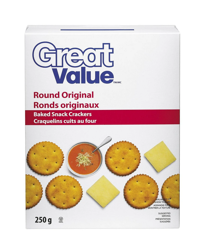 Great Value Round Original Baked Snack Crackers