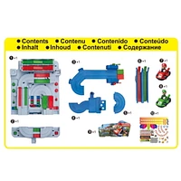 Epoch Games Super Mario Kart Racing Deluxe, piste d'obstacles exigeante avec figurines Super Mario Kart à collectionner