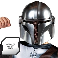 COSTUME JEUNESSE STAR WARS LE MANDALORIEN - Combinaison avec cape et casque 3D