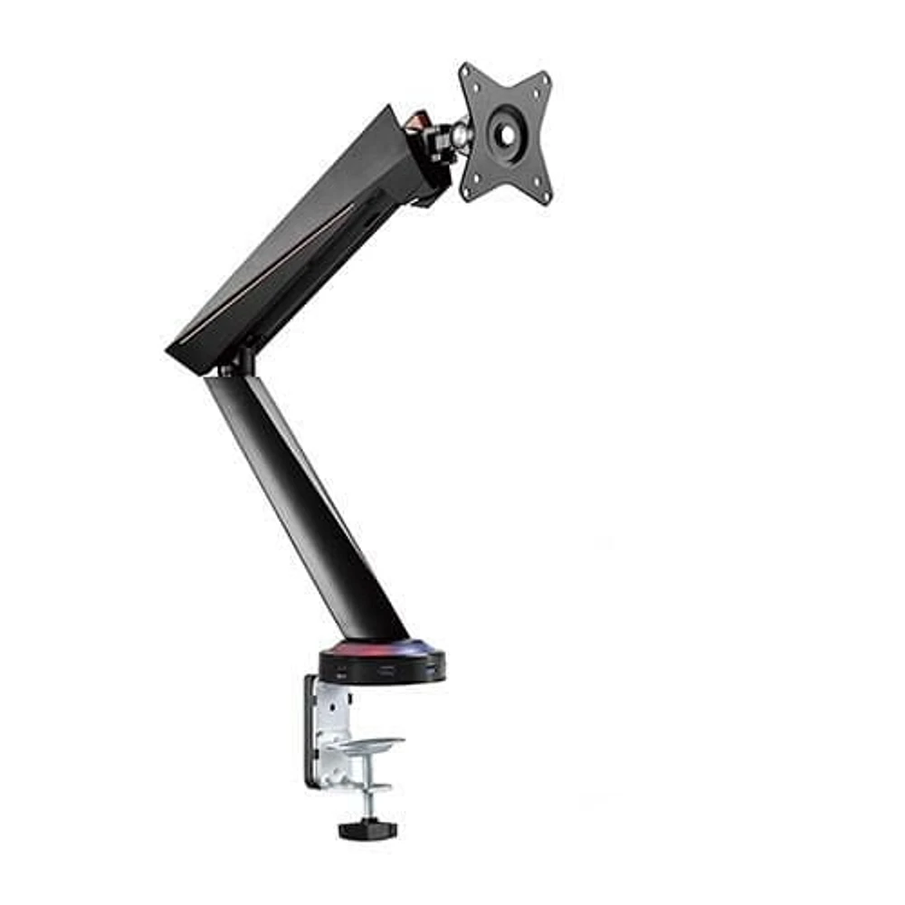 TygerClaw 17 in. to 32 in. Monitor Arm with USB Desk Clam Mount