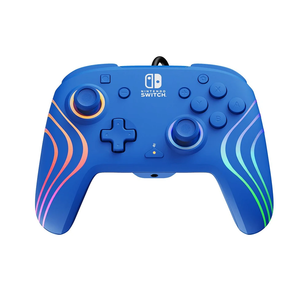 PDP Afterglow™ Wave Wired Controller: Blue - Nintendo Switch, & Nintendo Switch - OLED Model, PDP AG Wave W CNTRL: Blue