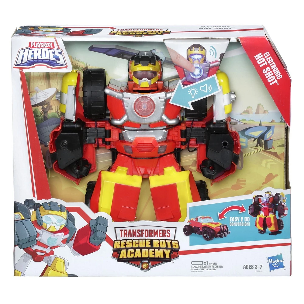 Playskool Heroes Transformers Académie Rescue Bots - Hot Shot électronique