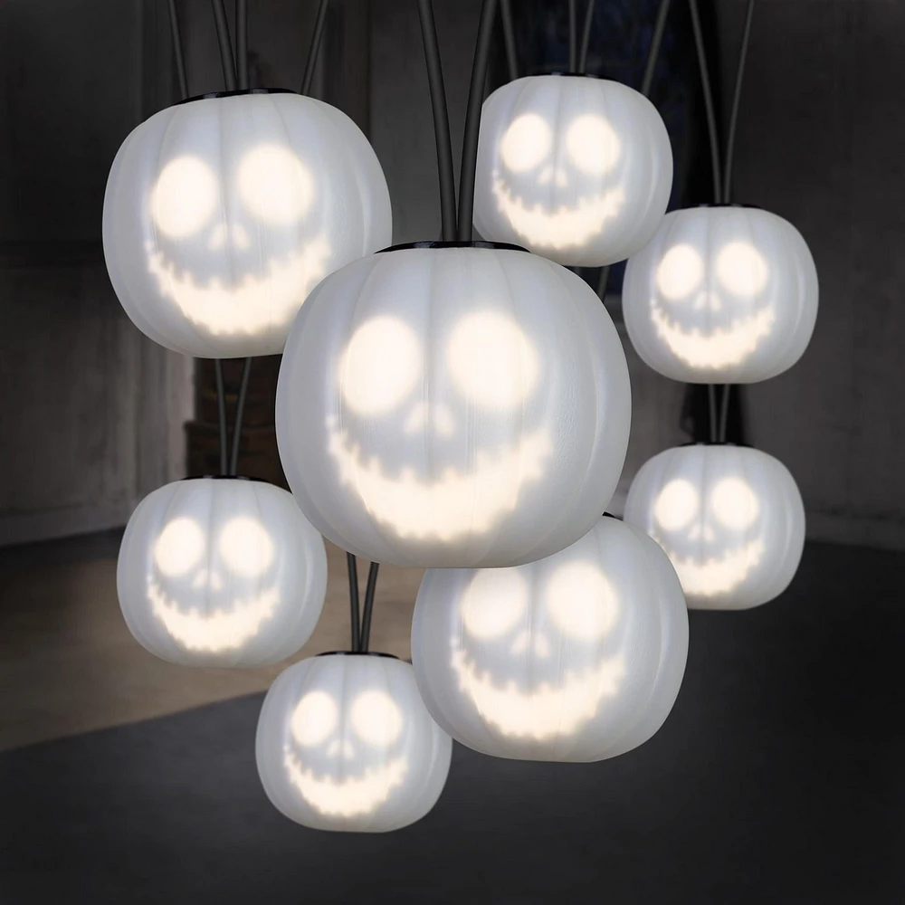 Guirlande lumineuse EmoteGlow à piles S/8, thème musical Jack Skellington HALL Disney (blanc classique)