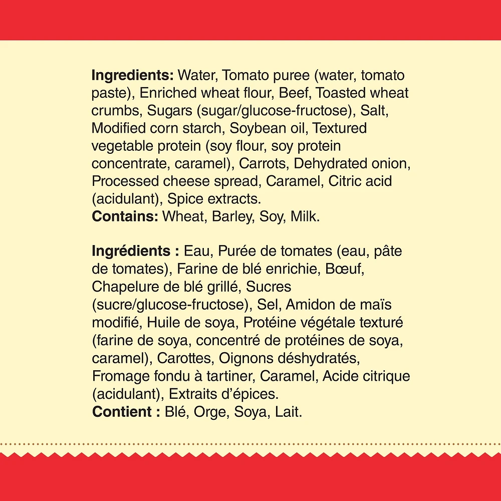 Ravioli au bœuf à la sauce tomate et viande Mini Ravioli de Chef BoyardeeMD 425g