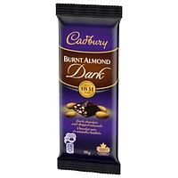CADBURY Burnt Almond Chocolate Bar, Dark Chocolate with Chopped Almonds, Dark Chocolate Bar, Single Bar, 90 g, CAD BURNT ALMOND 90G 21
