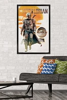 Star Wars: The Mandalorian - Mando and The Child Walking Wall Poster