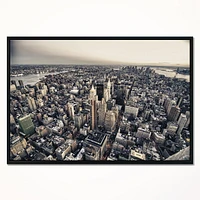 Design Art Architecture Et Couleurs De New York Sur Toile Encadrée