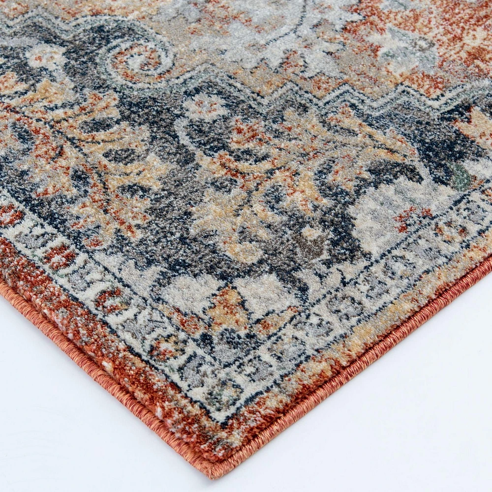 Tapis tissé bleu et blanc Pescara