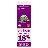Crème de table à 18 % M.G. de Brum's Carton de 500 ml