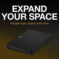 Seagate Expansion portable 1TB External Hard Drive HDD - USB 3.0, for Mac and PC with Rescue Data Recovery Services and Toolkit Backup Software (STKN1000400), Windows and Mac