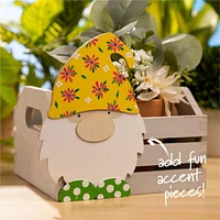 Plaid Wood Surfaces Gnome Layered Shape, Plaid Gnome Layered Shape