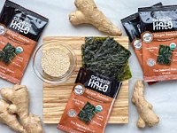 Ocean's Halo collation d'algues à saveur de sésame gingembre, biologique, 5 collations individuelles de 4 g OCEAN'S HALO ORG COLLATION D'ALGUES GING SES