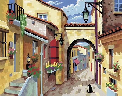 Peinture a numéro - Une rue Paisible