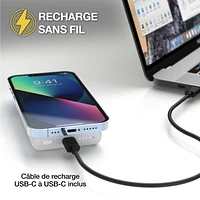 Scosche Magnetic GoBat Wireless Charging 5,000 mAh Power Bank with USB-C Port PBQ5MSWT-SP in White