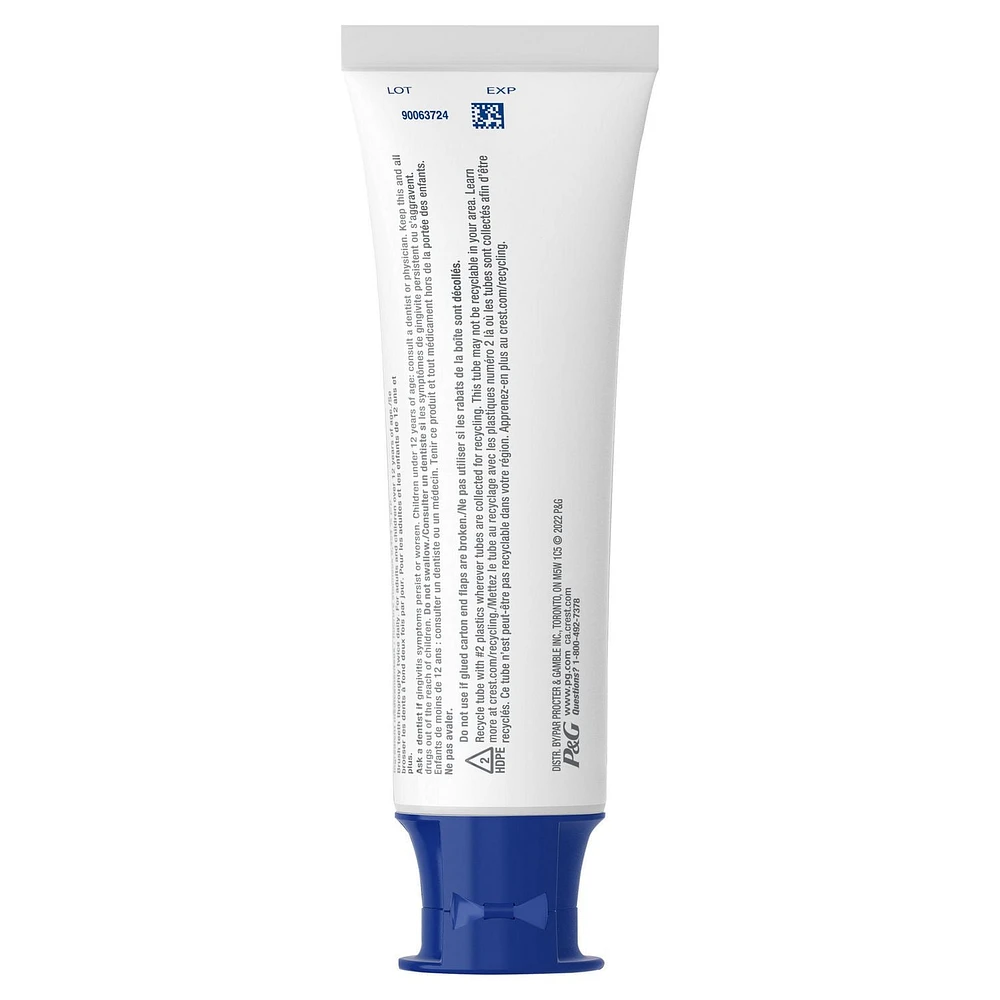 Dentifrice Crest Gum Detoxify Nettoyage en profondeur 110 mL