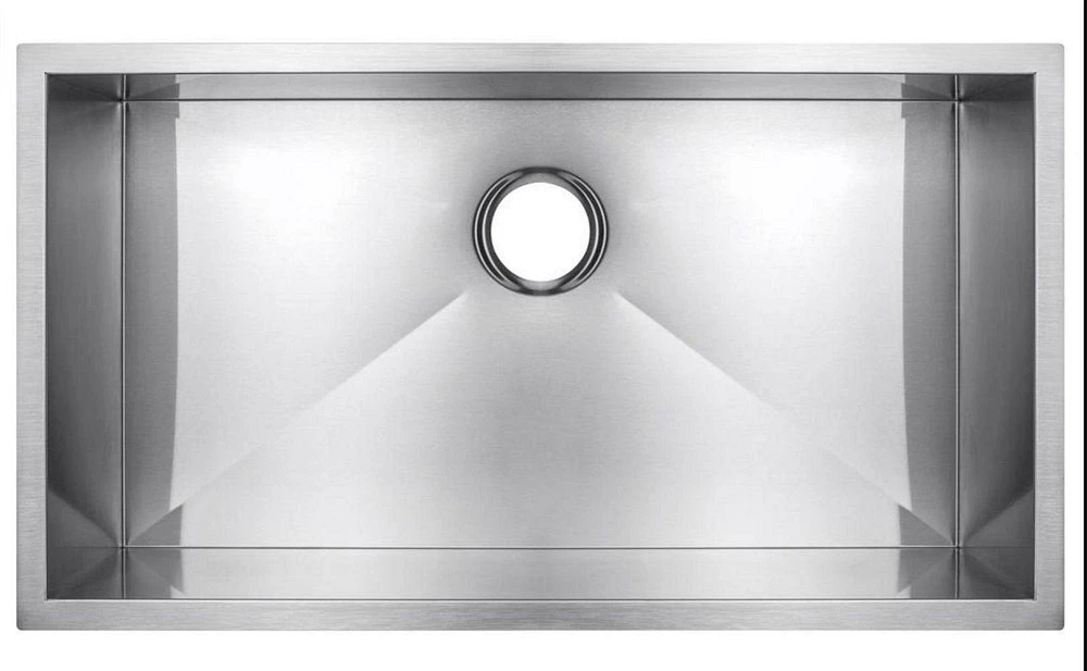 American Imaginations 27-in. W Undermount Brushed Nickel Laundry Sink Set For Wall Mount Drilling - Strainer Included AI-29418