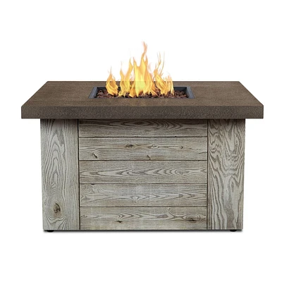 Forest Ridge Propane Fire Table in Weathered Gray with Natural Gas Conversion kit
