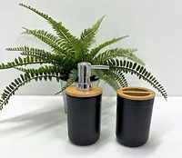 POMPE À LOTION EN BAMBOU NOIR Mainstays POMPE LOTION