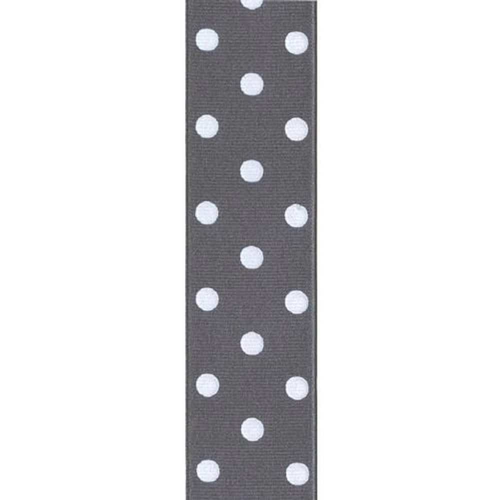 Ruban Grosgrain à pois Offray 39 mm
