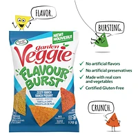 Sensible Portions Garden Veggie Flavour Bursts Croustilles de Maïs Ranch Piquant 170g