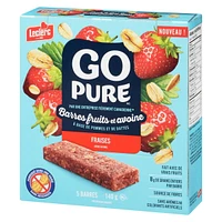 Go Pure Strawberry Fruit & Oat Bars, 5 Bars / 140g