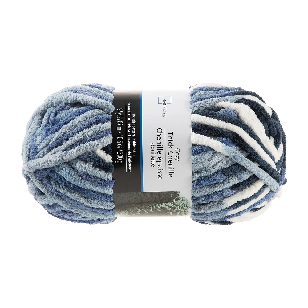Mainstays thick chenille yarn, Truffle thick chenille yarn