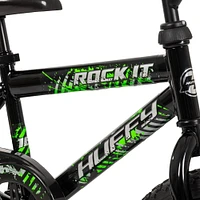 Le Rock It de Huffy ,16 pouces, vélo pour garçons avec roues d’entraînement, noir 4-6 ans