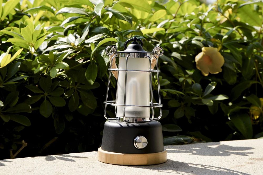 Tru De-Light, YOU & ME - Gradable, température de couleur et luminosité réglable, lampe rechargeable avec batterie au lithium et poignée de corde rustique, peut être utilisée comme POWERBANK.