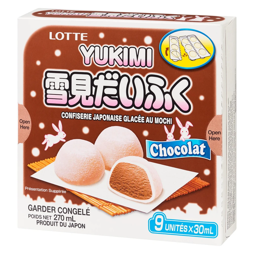 Lotte Mochi Chocolate, Mochi (rice cake) filled with chocolate ice-cream