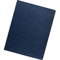 Couvertures de présentation aspect lin - lettre surdimensionnée, bleu marine, 200/paq.