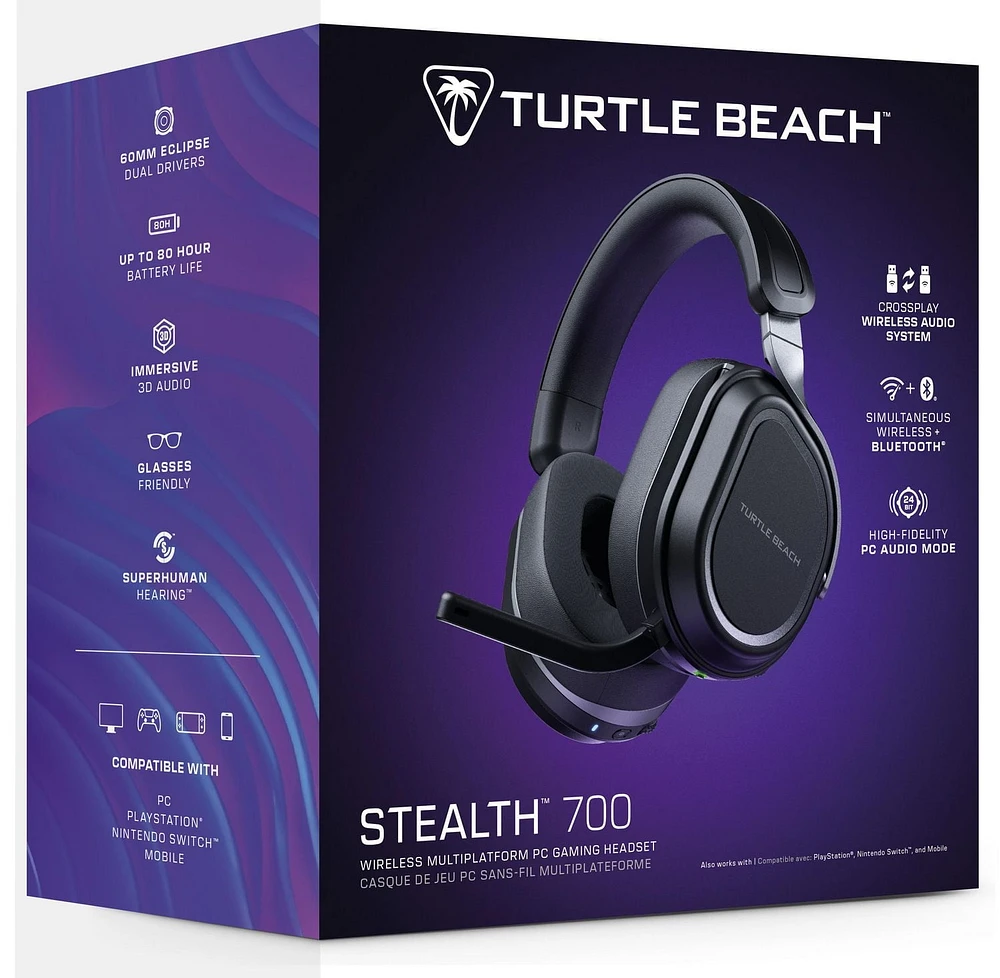 Turtle Beach® Stealth™ 700 – Black PC, PS5™, PS4™, & Bluetooth® Equipped Mobile Devices including Steam Deck™<br>