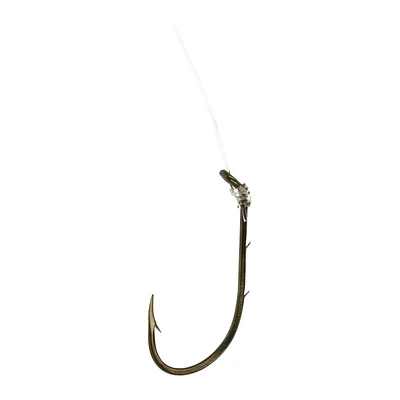 Eagle Claw Q139H-1/0 Snelled Baitholder Hook, Bronze, Size 1/0, 6Pk, Snelled Baitholder Hook