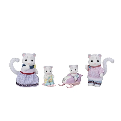 Calico Critters Snow Leopard Family, Set of 4 Collectible Doll Figures