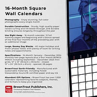 BrownTrout BTS OFFICIAL 2024 12x24 Inch Square Wall Calendar, 9781975472962