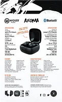 Wicked Audio Axoma True Wireless Headphones, Earbuds with Charging Case