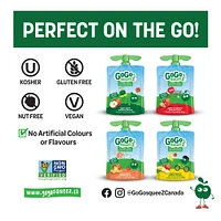 GoGo squeeZ Fruit Sauce Variety Pack, Apple, Strawberry, Peach, Banana, No Sugar Added. 90g per pouch, Pack of 20, 1.8kg