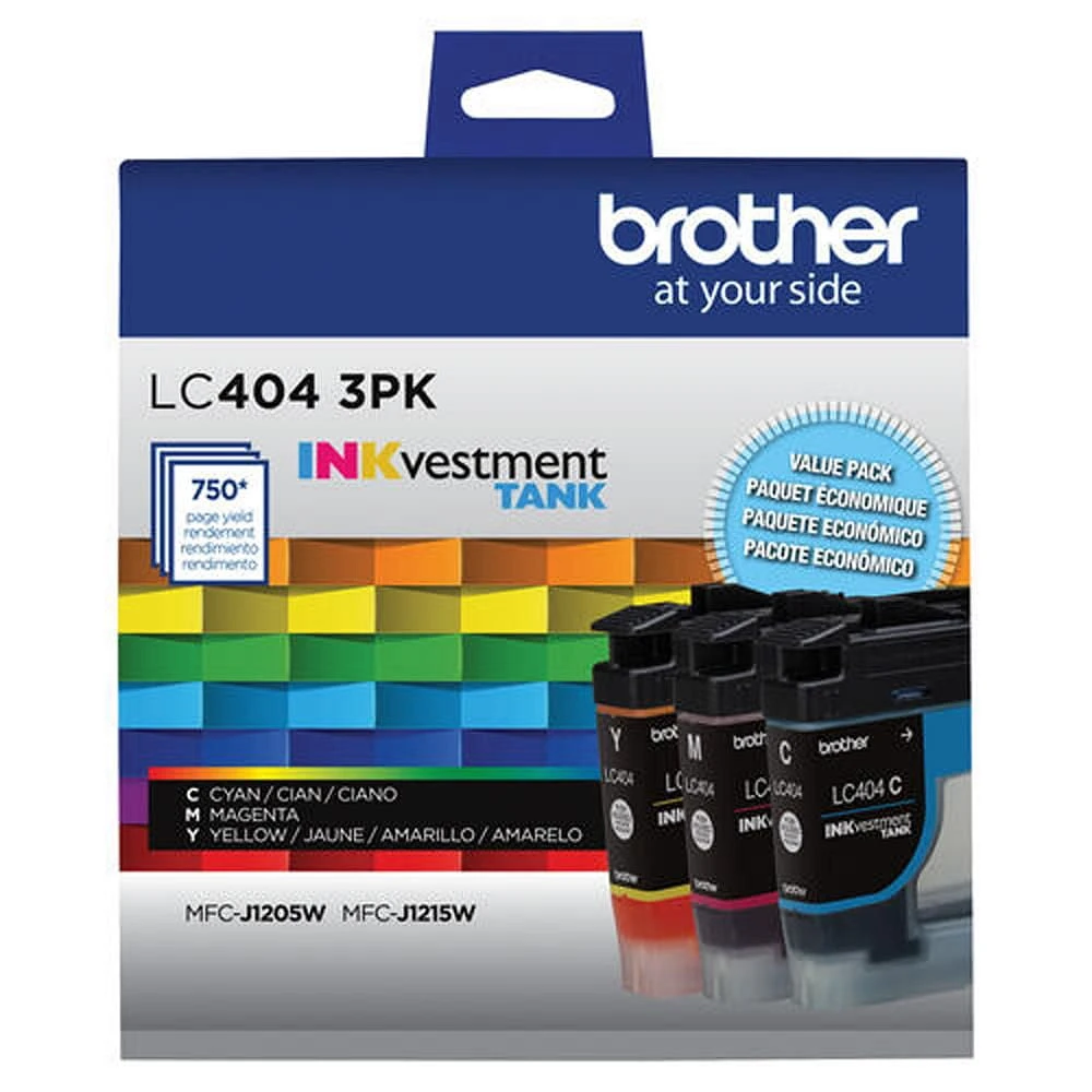 Brother Genuine LC4043PKS Standard-Yield Colour Ink Cartridge 3-Pack, Brother Genuine LC4043PKS Standard-Yield Colour Ink Cartridge 3-Pack