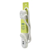 onn. AC Outlets 2 USB Ports Joule Surge Protector